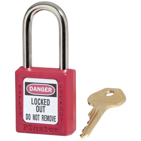 Cadenas de consignation 410 mécanique - 38 mm - rouge - MASTER LOCK