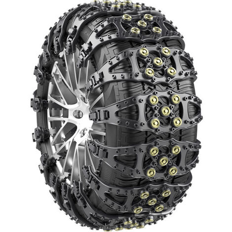 Cadenas de nieve de emergencia ajustables para hielo, tierra y arena, para anchos de neumáticos de 165 a 275 mm.