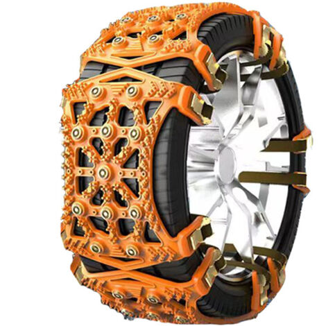 Cadenas de nieve universales de TPU para neumáticos de coche, SUV y camión, paquete de 2 unidades.