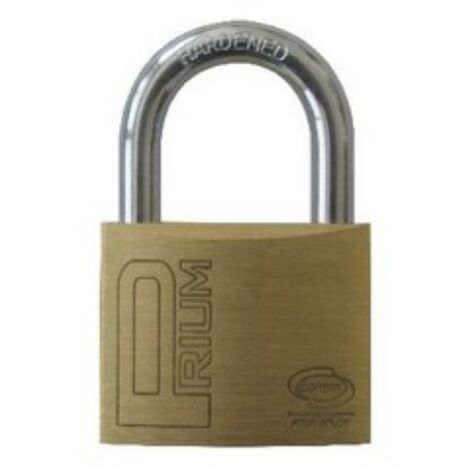 Cadenas de sA curitA  rectangulaire Corbin 25 mm en laiton avec 2 clA s