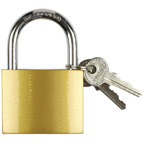 Cadenas de Sécurité "2 Clés" 8cm Or