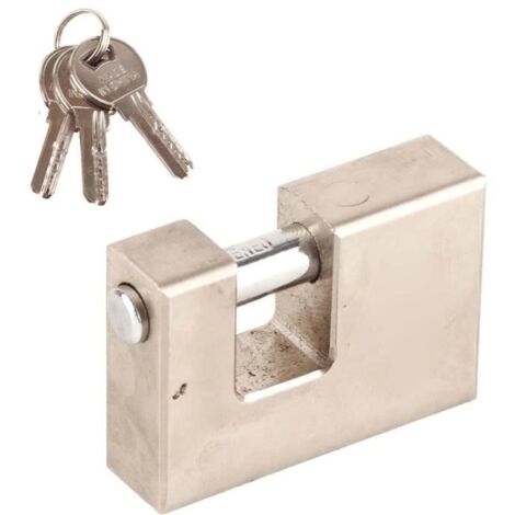 cadenas de sécurité 2 Pcs Cadenas avec clé, Haute Sécurité 6 Clés Cadenas Horizontal Extérieur à Clé pour Porte moto loquet