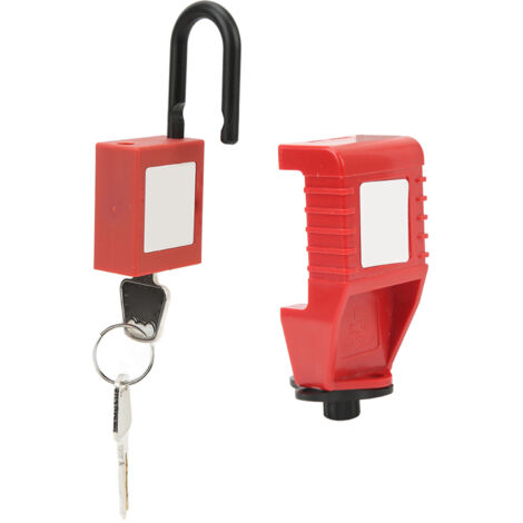 Cadenas de Sécurité 25mm pour Disjoncteur, Verrou Antichoc Électrique avec Étiquettes de Cadenas