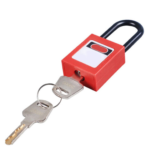 Cadenas de sécurité 38 mm, isolation en nylon rouge, antidérapant, pour usage industriel