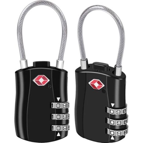 Cadenas de sécurité en alliage de zinc, cadenas de voyage à combinaison à 3 chiffres pour valises, sacs à dos, lot de 2