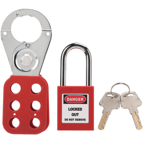 Cadenas de sécurité industrielle 38mm avec hasp 6 trous 25mm pour cadenassage et étiquetage