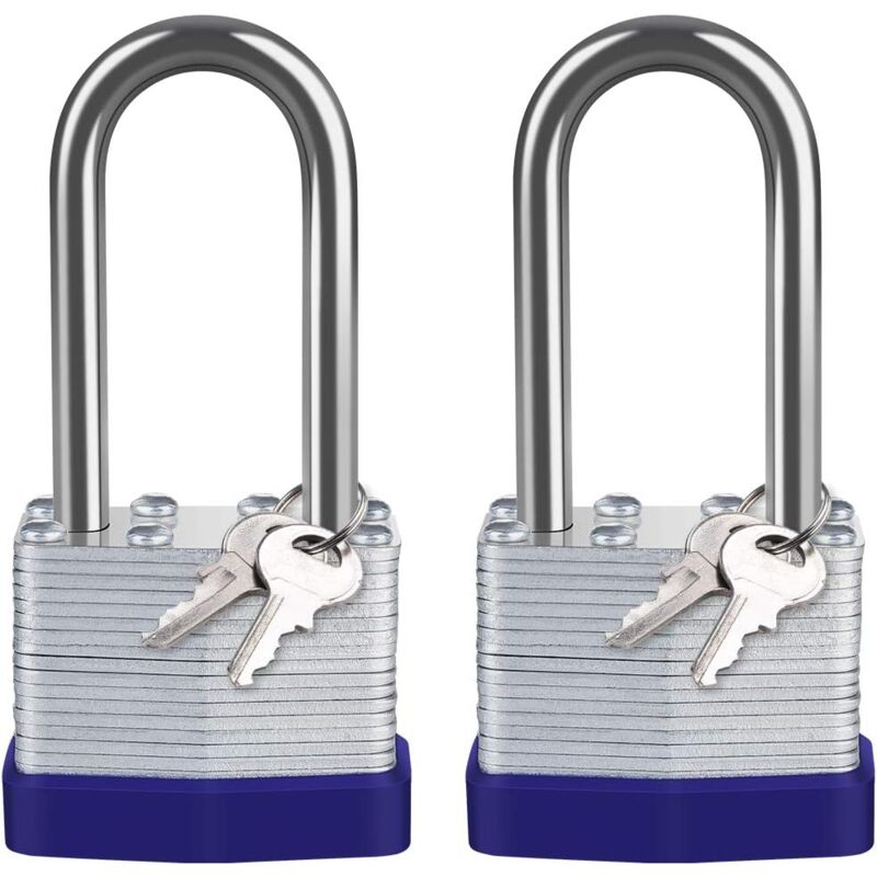 Fitags - Cadenas de sécurité laminés de 40 mm, étanches avec 2 clés