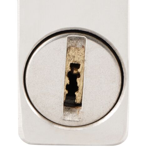 Cadenas de Sécurité Rectangulaire à Crochet Épais Anti-Vol Fer Porte D-Shape - 94mm Argenté avec 5 Clés