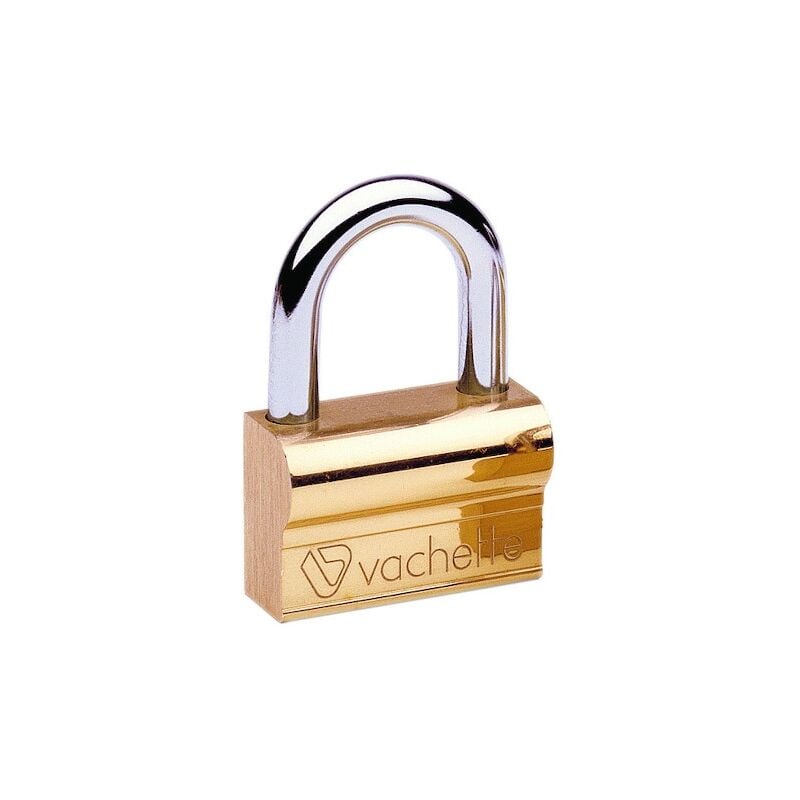 Vachette - Cadenas à clé 1313/30 laiton - Largeur du coffre : 80 mm - Hauteur de l'anse : 46 mm
