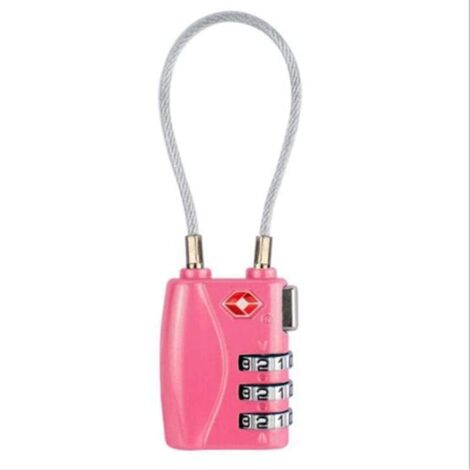 Cadenas de Verrouillage 1 pièces 3 Chiffres Large Manille Combinaison Cadenas Code réinitialisable Petit tiroir à Bagages Serrure Mot de Passe Serrure-Rose