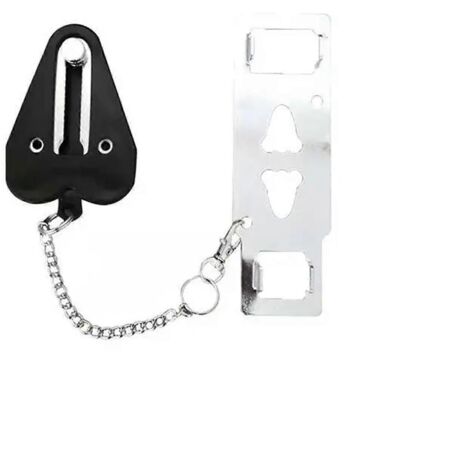 Cadenas de voyage pour porte, idéal pour les appartements d'hôtel et les résidences universitaires - Cadenas de sécurité portable noir, vendu à l'unité.