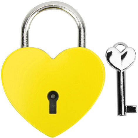 Cadenas décoratif en métal coloré 45x59mm avec clé - Fournitures pour artisanat et bricolage