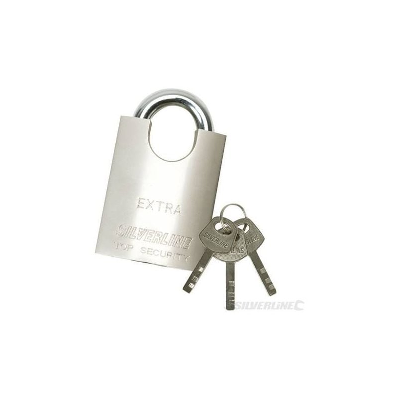 Cadenas en acier à anse intégrée 60 mm Silverline 801285