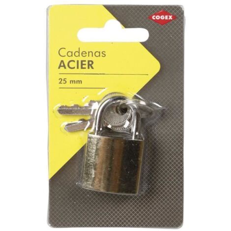 Cadenas en acier COGEX - 25mm - 2 clés