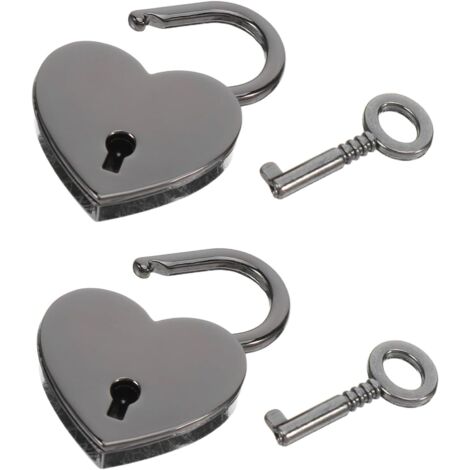 cadenas en forme de c ur lot de 2 petit cadenas en alliage m