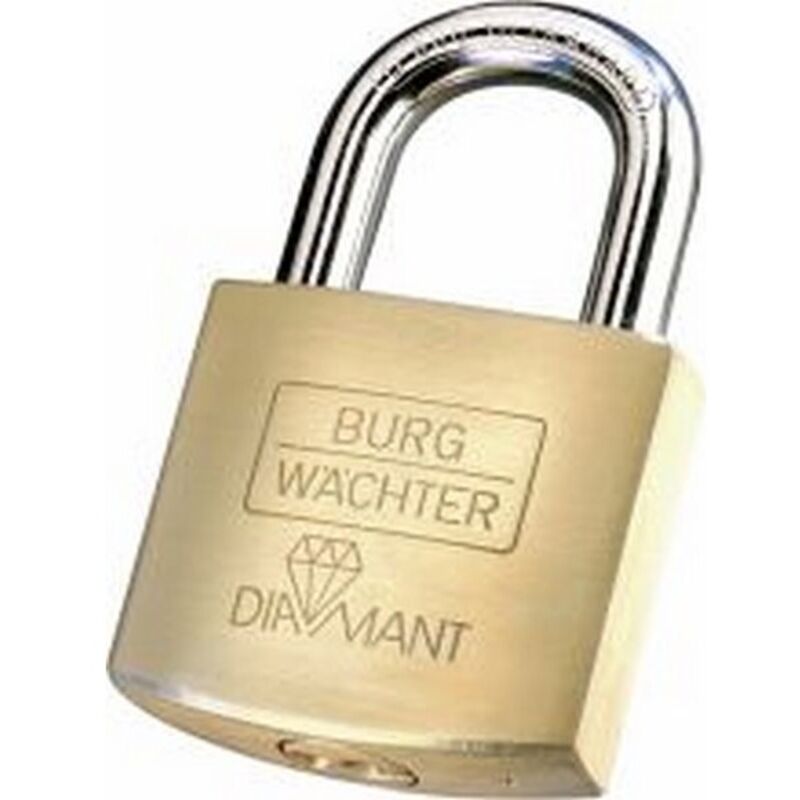 Cadenas en laiton Diamant , Taille : 50, Epaisseur de l'étrier 9 mm, Hauteur intérieure de l'étrier 28 mm