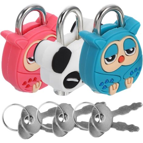 cadenas en m tal avec cl motif dessin anim panda hibou vert