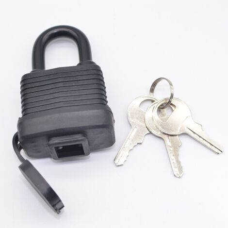 Cadenas étanches avec clés identiques pour une utilisation en extérieur, serrure en laminé robuste, 48.6 mm de large, long cadenas