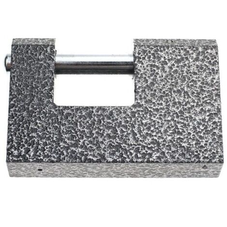 Cadenas Exterieur Ultra Robuste - Gros Cadenas Monobloc en Acier Solide Trempé - Protège Portes Garages, Containers, Barrières et Entrepôts