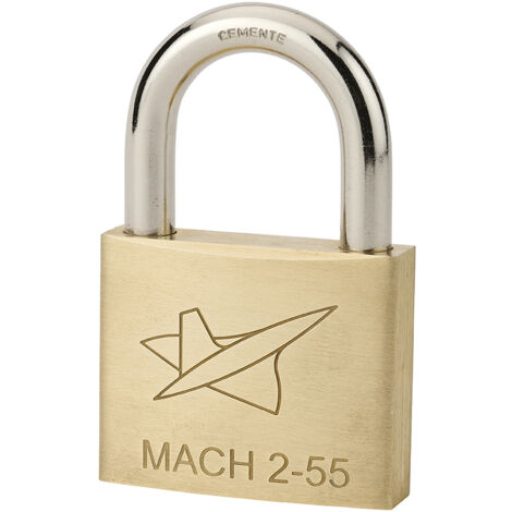 Cadenas FTH MH2 à clé, corps en laiton et anse en acier cémenté, base de 55mm, 2 clés - FTH