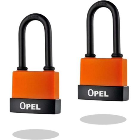 Cadenas Haute Sécurité à Clé Boîtier PVC Anti-Poussière Extérieur Anti-Rouille Pack de 2 Orange