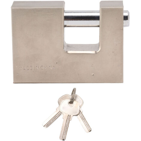 Cadenas horizontal rectangulaire antivol, 2 pièces, étanche, résistant au cisaillement, sécurité avec 6 clés pour porte et tiroir