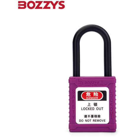 Cadenas industriel de sécurité OEM 38 mm avec anse en nylon, cadenas Lotus – Violet