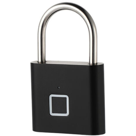 Cadenas intelligent à empreinte digitale, cadenas d'extérieur étanche et antirouille, cadenas électronique intelligent, porte principale, antivol, verrouillage par mot de passe, armoire noire