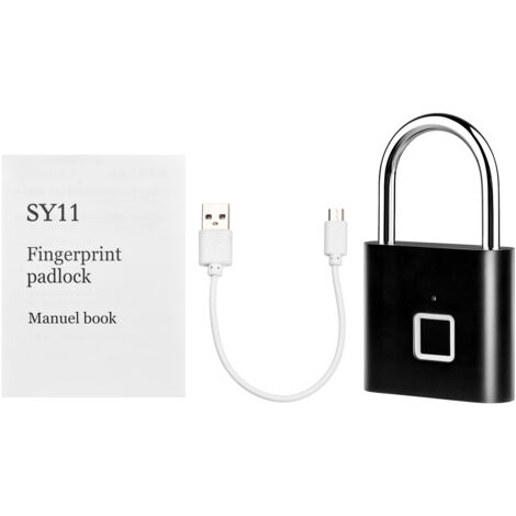 Cadenas intelligent à empreintes digitales, rechargeable, sans clé, 20 empreintes digitales, code Morse, déverrouillage d'urgence, IP56, antivol, sécurité, porte, bagages, sac à dos
