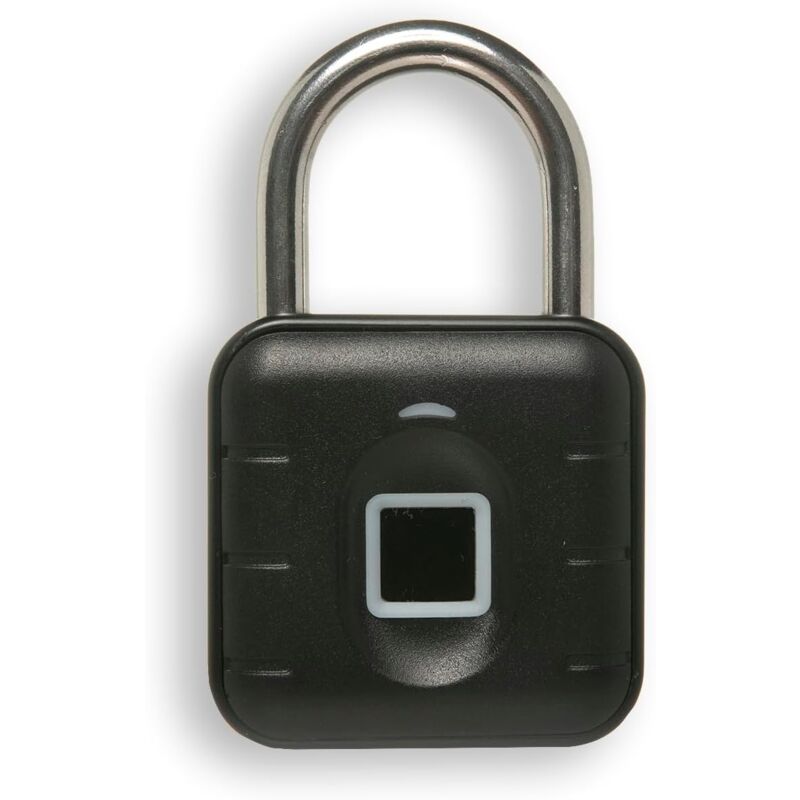 Cadenas intelligent avec reconnaissance biométrique d'empreintes digitales et mémoire de 10 empreintes digitales – Serrure en alliage de zinc avec