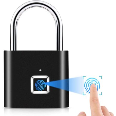Cadenas intelligent Fingerprint, cadenas à combinaison, cadenas à empreintes digitales, cadenas en métal, charge USB, sécurité antivol pour la maison-nior-Fei Yu