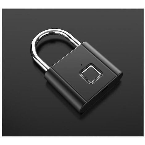 Cadenas intelligent portable à empreinte digitale - Noir