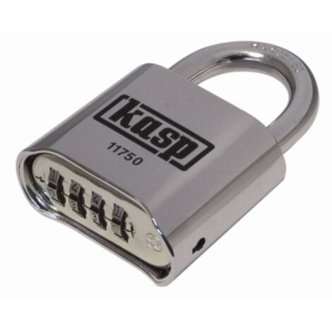 Cadenas Kasp K11750D argent avec serrure à combinaison C50669