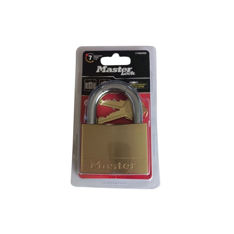 Master Lock - Cadenas lait.70mm anse 36mm bl.170eurd
