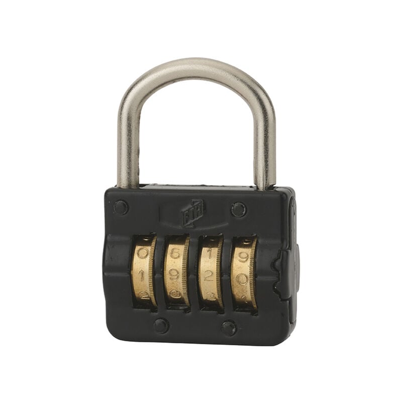 Cadenas M54 à combinaison, 4 chiffres, combinaisons modifiables, base de 43mm, noir ral 9005