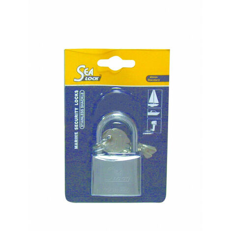 Cadenas marin SEALOCK - Bronze recouvert de chrome - l 40 mm x h 23.5 mm