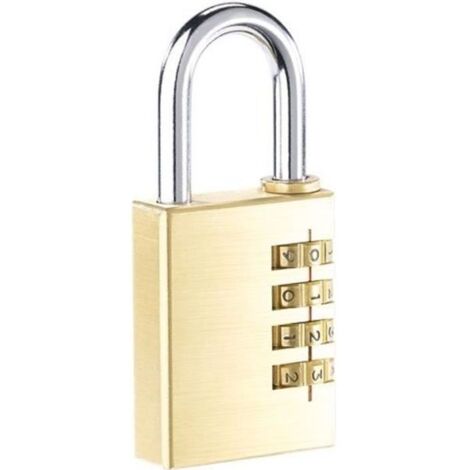 Cadenas - MARQUE - 4 chiffres - Laiton - 38 mm - Double verrouillage
