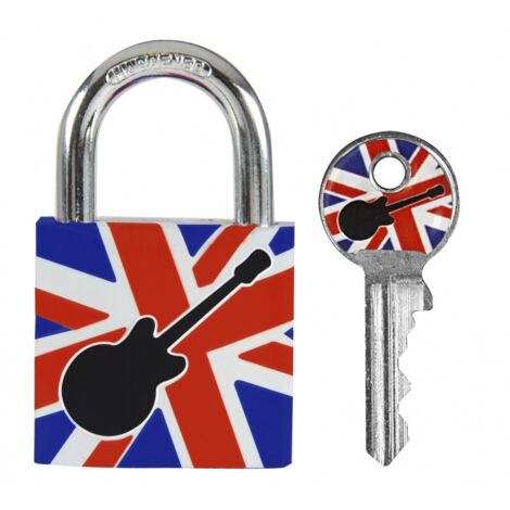 Cadenas Massif D'Une Largeur De 30&nbspMm&nbsp, Motif Imprimé Guitare