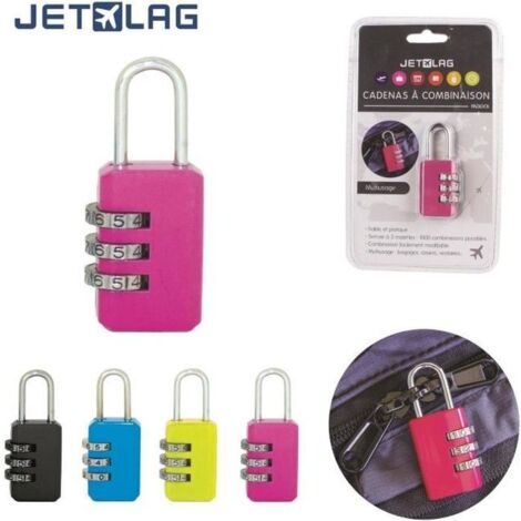 Cadenas Métal - Code Combinaison - Métal - 5,5 x 2,5 x 1 cm - Couleur Aléatoire - 1 pièce