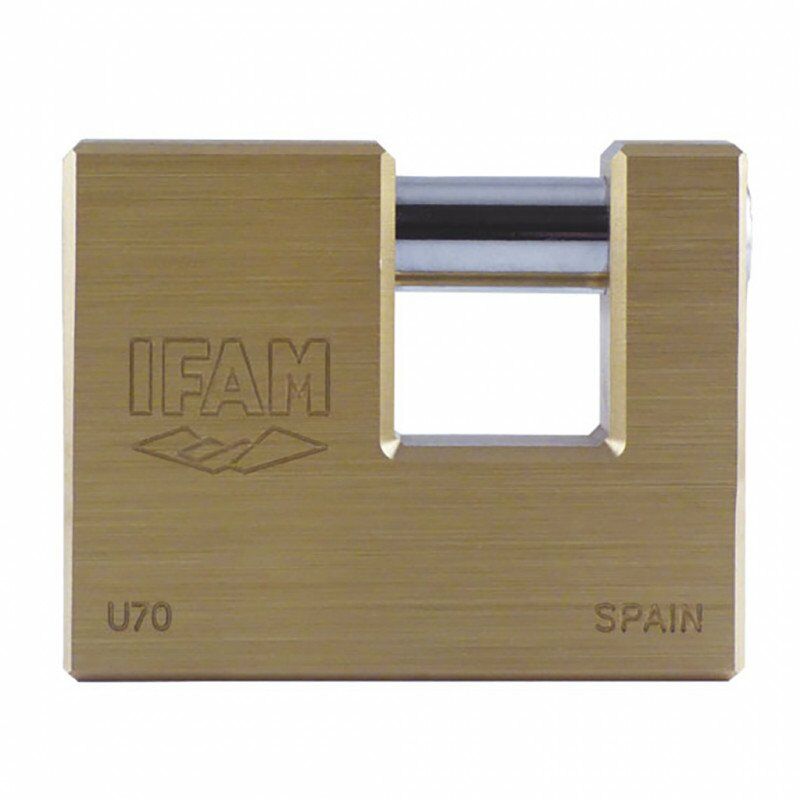 Cadenas laiton série u 70mm (2 clés) Ifam