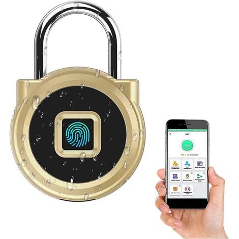 Cadenas numérique intelligent pour casier de salle de sport avec déverrouillage par application mobile - Accès à distance, étanche IP65, ouverture sans clé - Idéal pour les centres aquatiques, les sac