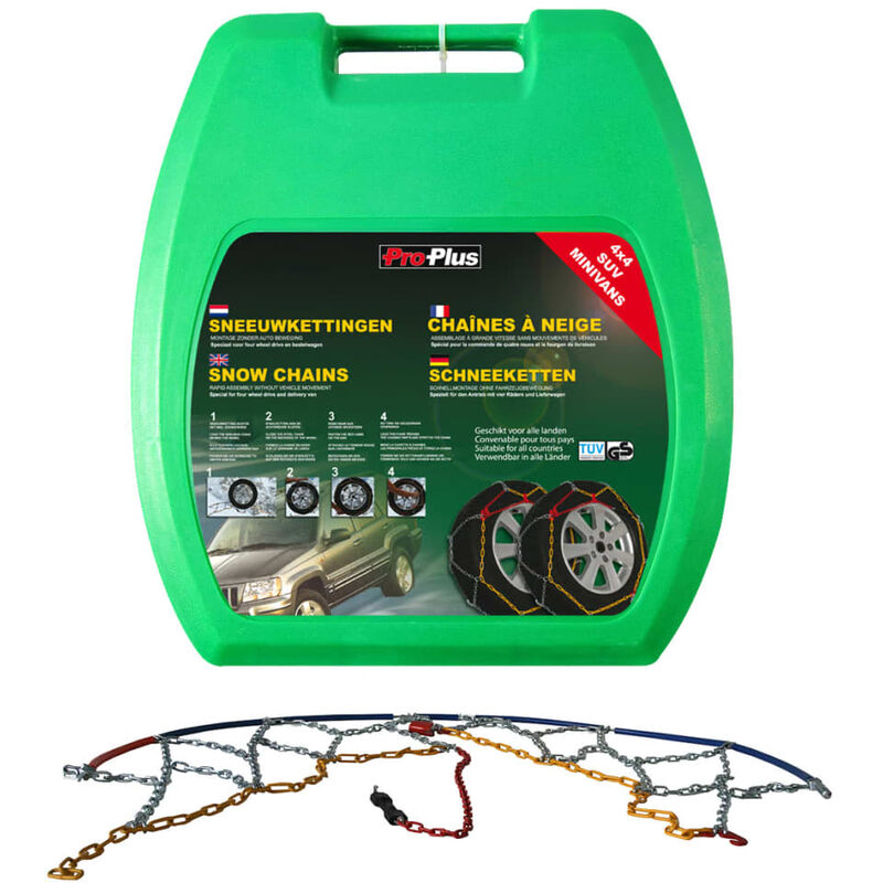 

ProPlus Cadenas de nieve para neumáticos 16 mm KB38 2 unidades - Plateado
