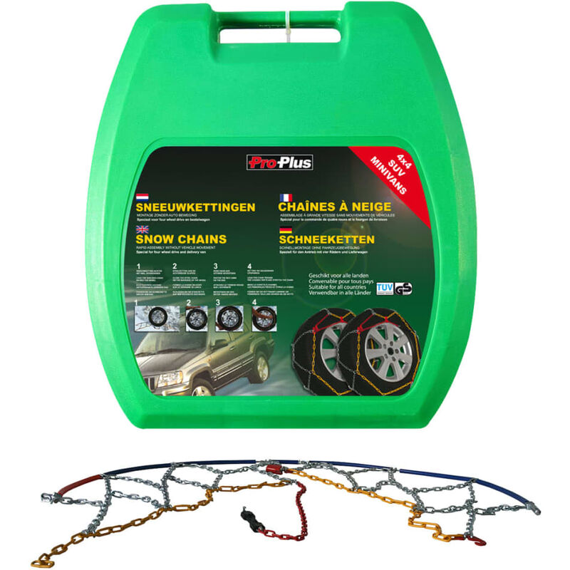 

Cadenas de nieve para neumáticos 16 mm KB49 2 unidades - Plateado - Proplus