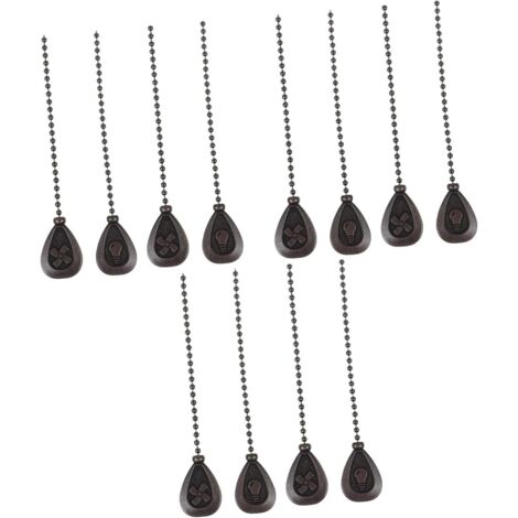 Cadenas para ventilador de techo (paquete de 3) estilo retro, accesorio extensor de luz de techo, 4 unidades x 3
