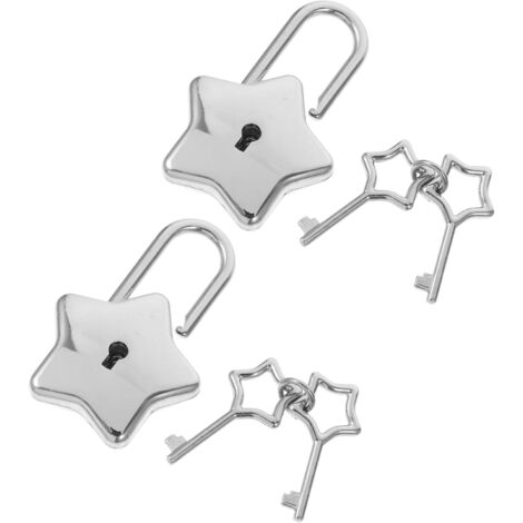 cadenas pentagramme en forme d toile avec cl lot de 2 id al