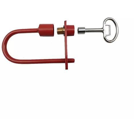 Cadenas pompier polyvalent (9mm/11mm) avec clé (9mm) fournie - serrure triangle accès pompiers & EDF en acier résistant