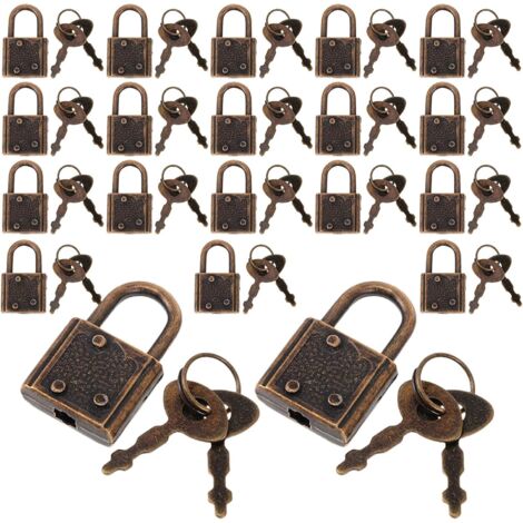 cadenas r tro avec cl mini cadenas vintage en cuivre vieilli