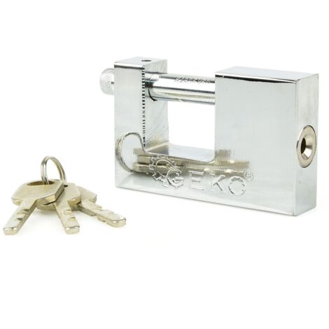Cadenas rectangulaire avec 3 clés 90 mm