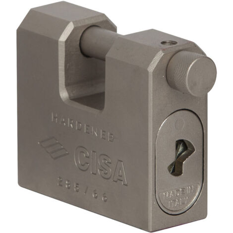 Cadenas rectangular de acero con llave LIM CISA 84 mm