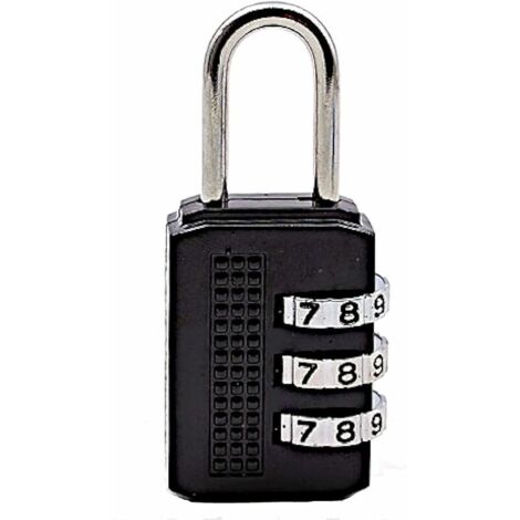 Cadenas sans clé à combinaison 3 chiffres facile à configurer votre propre combinaison cadenas